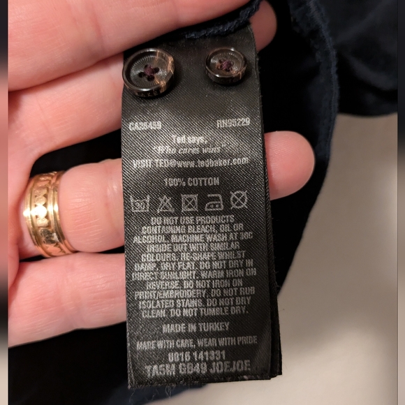 Ted Baker Navy Polo Shirt Short Sleeve - Picture 6 of 6